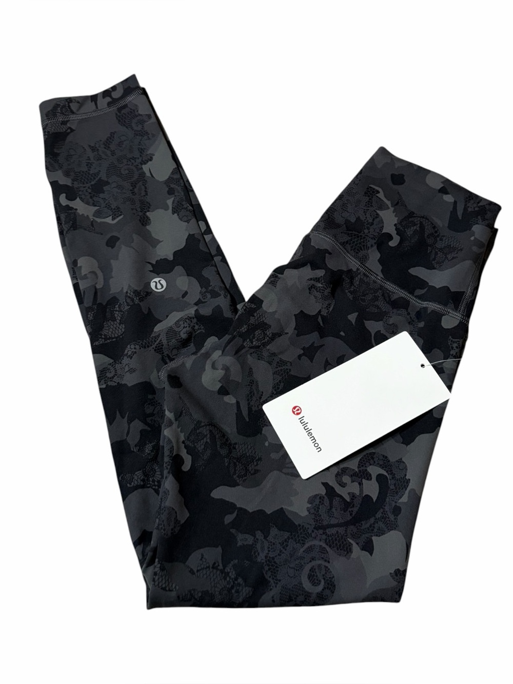 NWT Lululemon Wunder Train High-Rise Tight 25” (Hidden Heritage Lace Black) 4